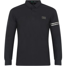 FERRA US 男款絲綢觸感高爾夫長袖襯衫 CTF3OM2137