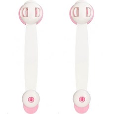 꼬사 듀얼 버튼 서랍 안전잠금장치, 핑크, 2개