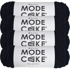니뜨 모드 케이크 뜨개실 100g, 4개, 24 블랙