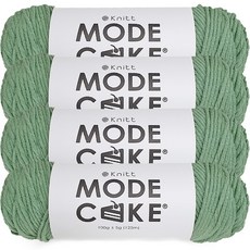 니뜨 모드케이크 뜨개실 100g, 4개, 15 민트