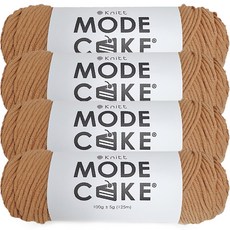Knitt Mode Cake針織紗100g, 04 米棕色, 4入