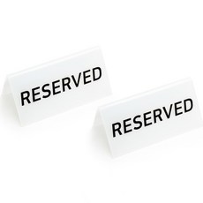 透明設計工作室 壓克力 RESERVED 預約席 標示牌, 半透明, 2個