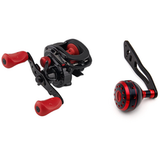 Abu Garcia MaxX H1 右把手船用淡水魚餌捲線器雙手把+動力把手套裝, 混色, 1558478