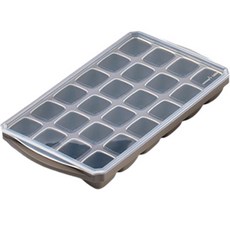 mommy's table 不產生異物 食品級矽膠製冰盒 冰塊模具 24格, 棕色, 1個