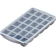 mommy's table 不產生異物 食品級矽膠製冰盒 冰塊模具 24格, 淺灰色, 1個