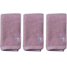 YOUNGSHIN TOWEL 三麗鷗明星洗臉毛巾 170g 30支棉紗, 粉紅色, 3個