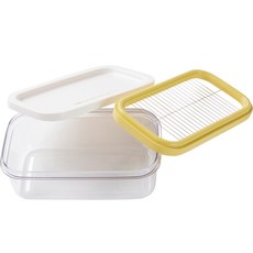 NITORI 宜得利 奶油切割分裝密封保鮮盒, 白色, 1個