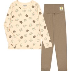 mollimelli FRIENDS 童款花朵印花長袖高腰套裝