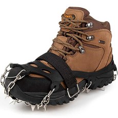 REGENS 19爪 登山 健行 高強度 不鏽鋼 冰爪, 黑色