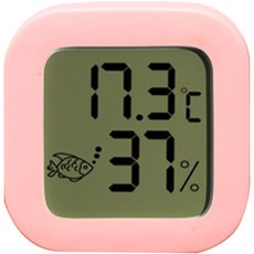 Mimineaqua 爬蟲類植物魚缸專用溫濕度計 粉紅, 1個
