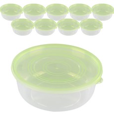 COOK&LOCK 圓形保鮮盒 淺綠色, 10個, 保鮮盒 2.2L