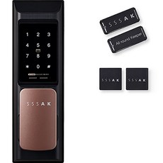 EVER NET 免鑽孔推拉門鎖 青銅色 AK-N102P, 1個