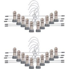볼매다움 논슬립 집게 PVC 치마 바지걸이, 그레이, 10개