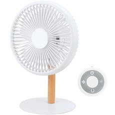 아이몰 무선 저소음 LED 멀티 탁상용 선풍기 + 무선 리모컨 세트 Q9, 화이트