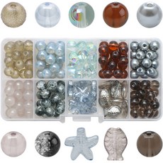 Allode 海洋感性手鍊DIY串珠套組 單一尺寸, 灰色, 1套