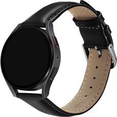 Healing Shield GLT 現代皮革 Galaxy Watch 錶帶 20mm, 黑色(GLT-01)