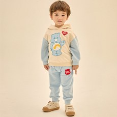 Care Bears 童款Wish小熊圖案配色長袖帽T+束口褲套裝