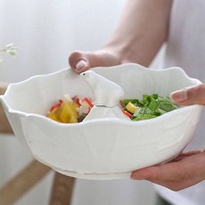 Modern G 沙拉碗 1L 20.5 x 7.5 cm YJ557, 1個, 白色坐姿熊