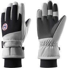 Body Pro 冬季防寒滑雪滑雪板露營手套, 灰色