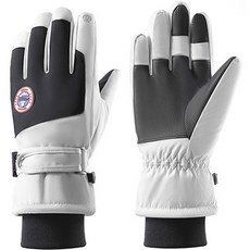 GOLOV.EJOy BodyPro 冬季防寒滑雪雪板露營手套, 白色