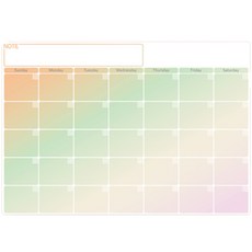 BIROG 軟式磁吸月曆板, 混色, 1個