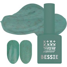 BESSIE 彩色凝膠指甲油, TD18 灰綠色, 1個, 11ml