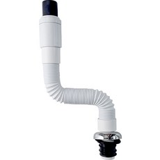 P型洗手台排水管 白色, 1個