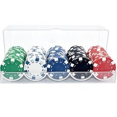 R4U 素色撲克籌碼 100p + 壓克力盒組, 混合顏色, 1個