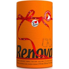 Renova 紙漿紅色標籤家用紙巾橙色 XXL 120 張, 120張, 1捲