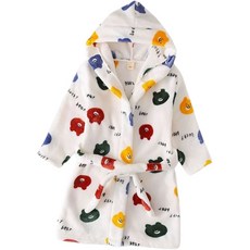 Starbean 兒童圖案連帽浴袍