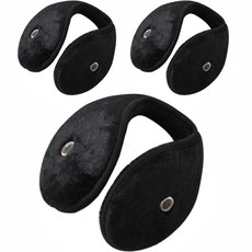 安全大尺寸防寒大耳塞 3入, 黑色