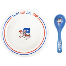 ROYCHE Noisin陶瓷麥片碗+湯匙組, 藍色, 1組