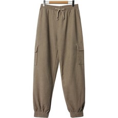 시크블랙 여성용 코넬루 골지 롱 조거 카고 팬츠 cppt12794k38