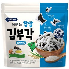 베베쿡 처음먹는 찹쌀 김부각 과자, 오리지널, 20g, 1개