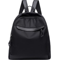 Babigongsik 女性用輕量防水後背包, 黑色