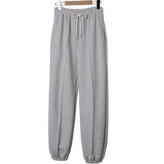 Chic Black 女款 義大利基本款 細褶鬆緊帶運動褲 cppt12673k38