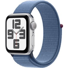 Apple 2023 애플워치 SE 2세대 알루미늄 케이스, 실버(애플워치), 윈터 블루(스포츠 루프), 40mm, GPS, 실버 / 윈터 블루 스포츠 루프, Loop