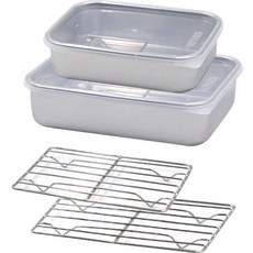 Fuco不鏽鋼托盤兼密封容器兩件組, 密封容器 小型 + 中型, 1套