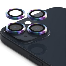 누아트 후면 카메라 렌즈 메탈 링 강화유리 보호필름 레인보우 2p 세트, 1세트