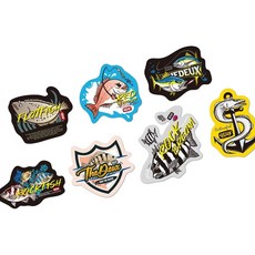 霸氣魚兒貼紙 7款入, 混色, 1組