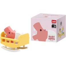 HALFTOYS 哈福玩具 寶寶系列 幼兒磁鐵玩具 教具 成人收藏公仔, 河馬, 1個