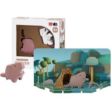 HALFTOYS 哈福玩具 立體透視模型系列 教具 童心未泯 幼兒 磁鐵玩具, 河狸, 1個