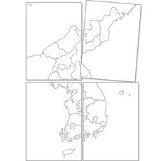 Teachermall 可立即黏貼使用的韓國空白地圖, 1個