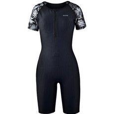 koogi adventure 女用拉鍊短袖半連身室內泳衣 LM-W3216