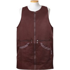 Rosa Home 點點背心圍裙 FREE, 1個, 棕色