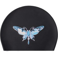 HOOG 成人用矽膠泳帽 SC535, 黑色, 1個