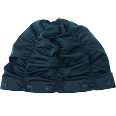 후그 성인용 주름 스판 수영모자 SNC455, 딥 그린, 1개