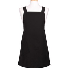 로사홈 피치스킨 엑스자 앞치마 벨크로 L, 1개, 검정