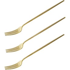 TABLE Art. 韓國製 Avella 霧面金色餐叉, gold, 3個