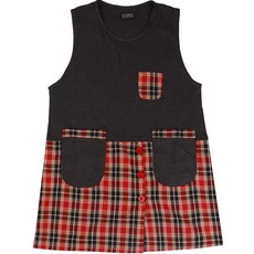 Rosa Home 格紋針織圍裙, 紅色, 1個
